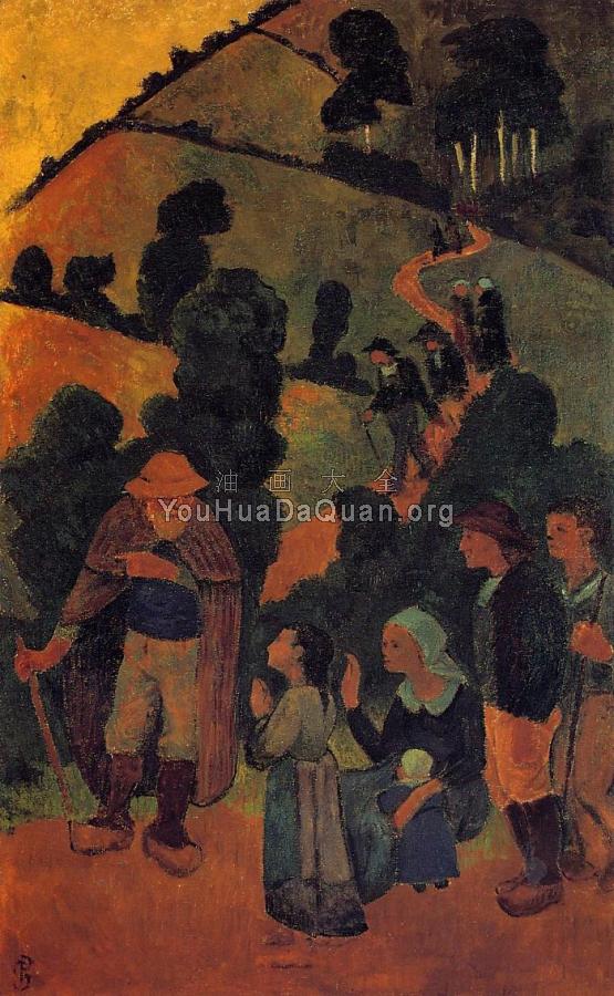 Bretons on a Path - 保罗·塞律西埃